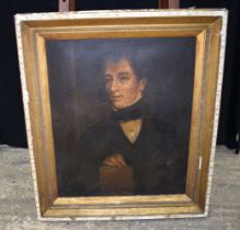 A large 19th Century Oil on canvas portrait of a gentleman 73 x 61 cm.
