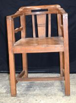 An Indian teak chair 78 x 51 cm