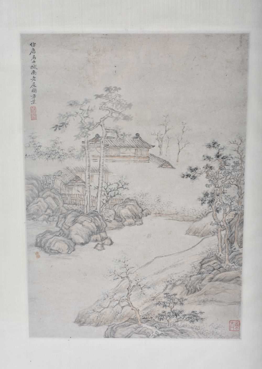 After Fang Xun (1736-1799) Watercolour, Landscape. 54 cm x 34 cm. - Image 2 of 8