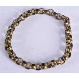 A Gilt Metal Chain Bracelet. 21cm long
