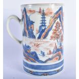 AN 18TH CENTURY CHINESE EXPORT IMARI PORCELAIN MUG Qianlong. 17 cm x 13 cm.