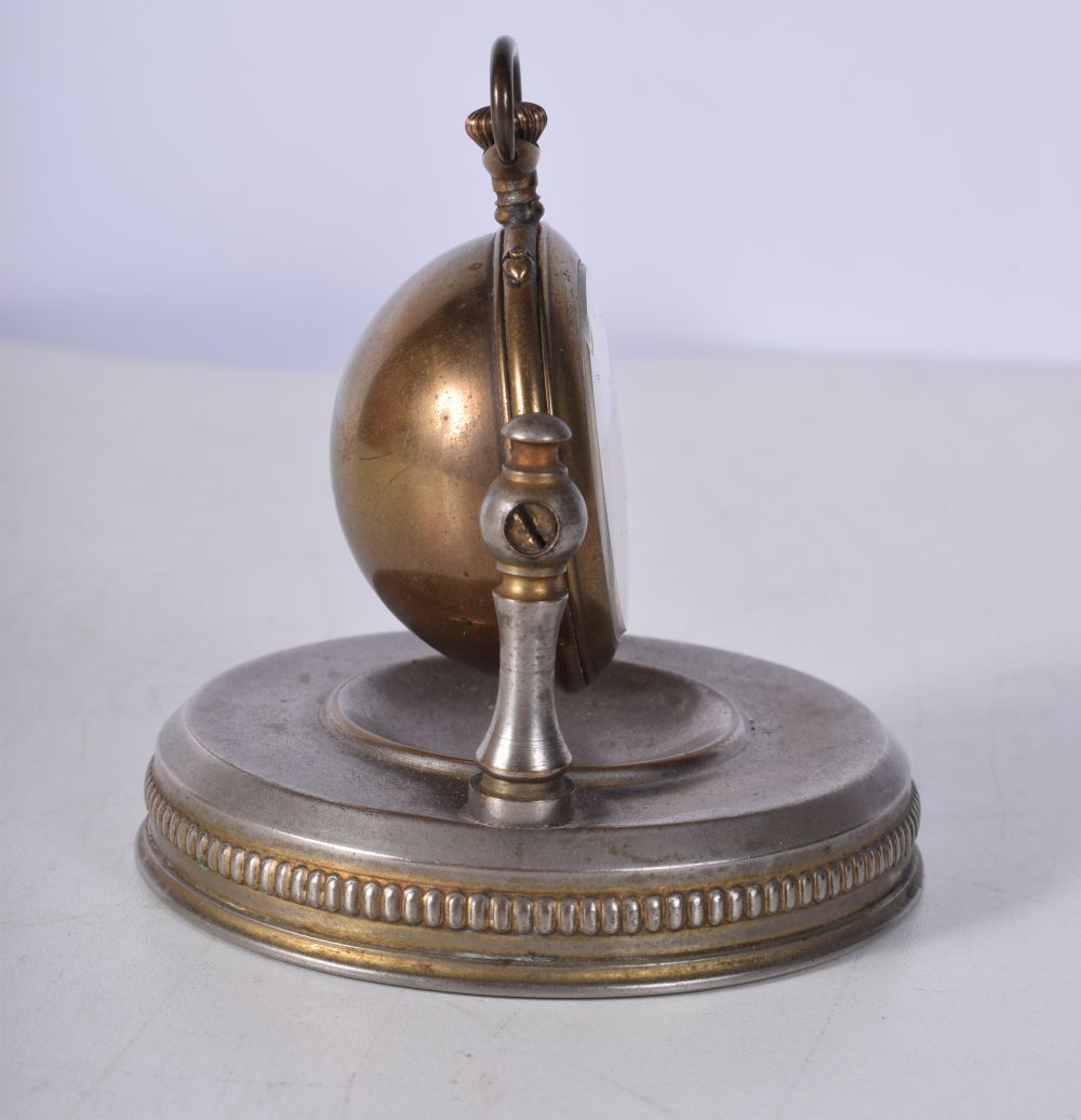 An antique French desk clock 9cm. - Image 10 of 12