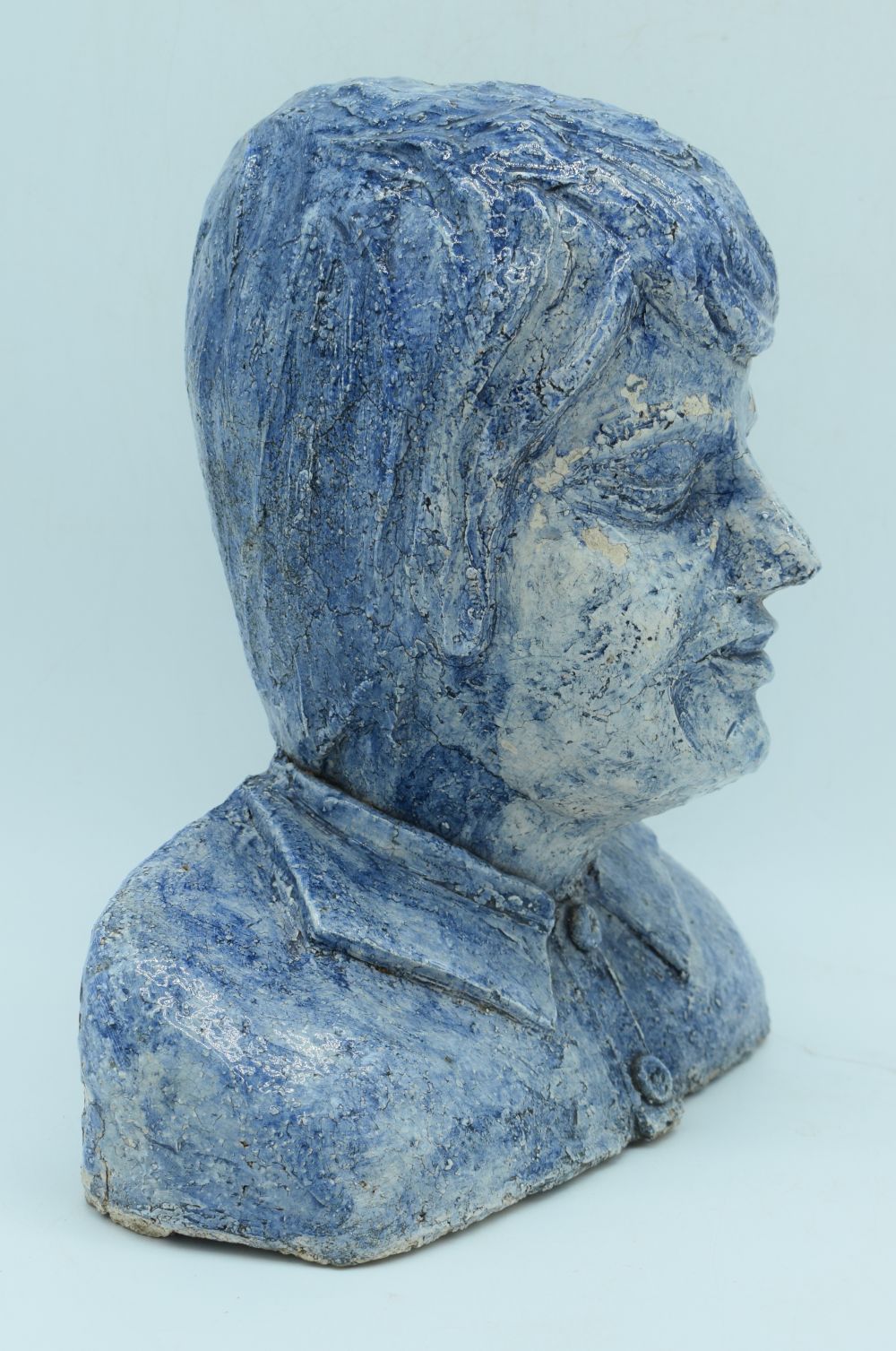 A large glazed pottery head apparently young Paul McCartney initialled VDHL and signed - Image 7 of 10