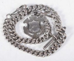 Am Edwardian Silver Fob Chain Hallmarked Birmingham 1907. 35cm long, weight 42.4g