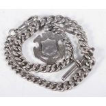 Am Edwardian Silver Fob Chain Hallmarked Birmingham 1907. 35cm long, weight 42.4g