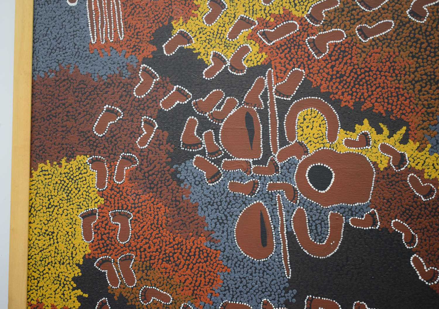 A huge framed Australian Aboriginal Dot art oil on canvas 150 x 147 cm - Image 12 of 20