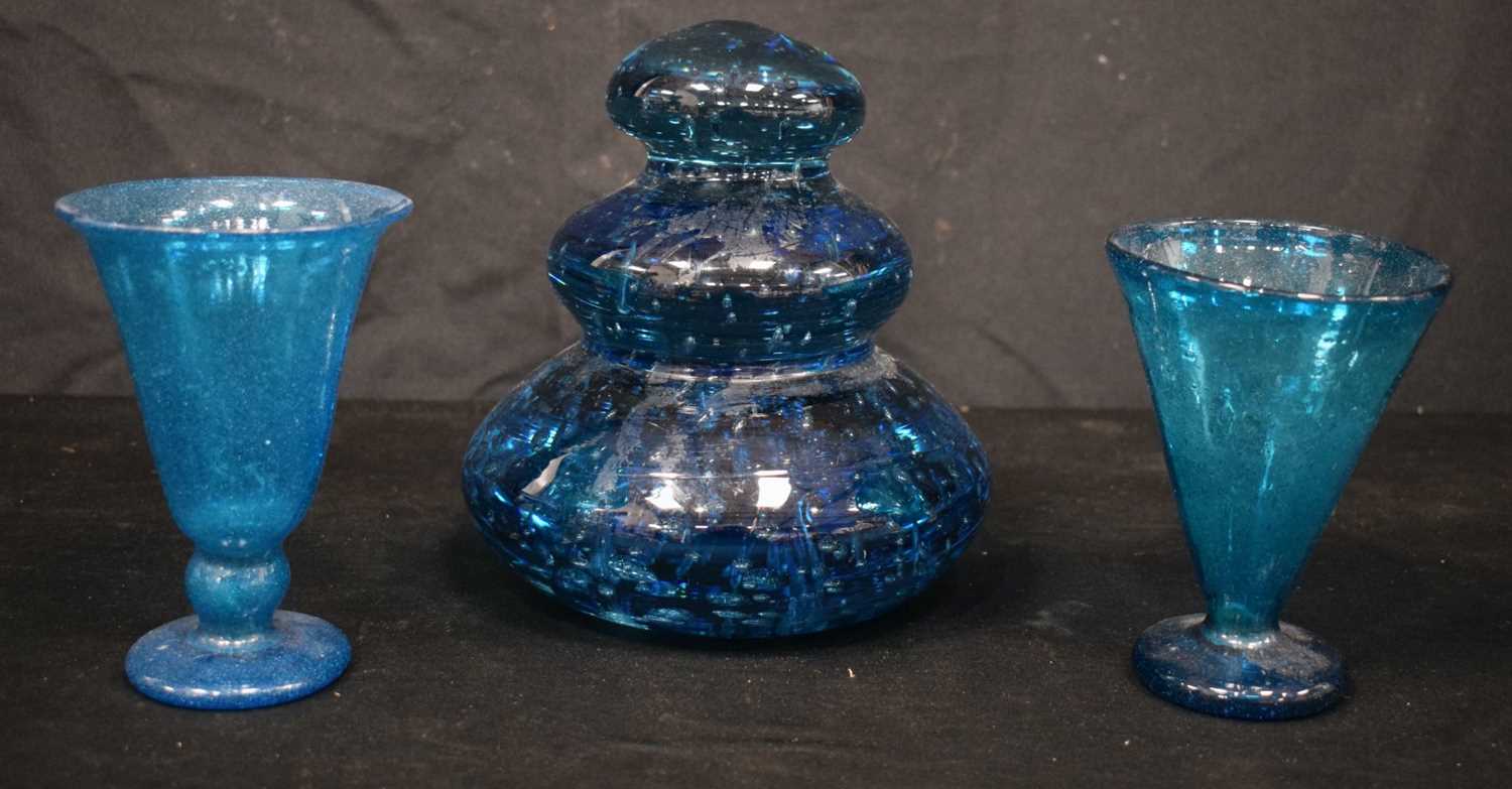 A collection of glass decanters,glasses, art glass, jug, ice bucket etc (largest 30 cm 10) - Image 4 of 8