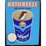 A large Gulf antifreeze poster 101 x 76 cm