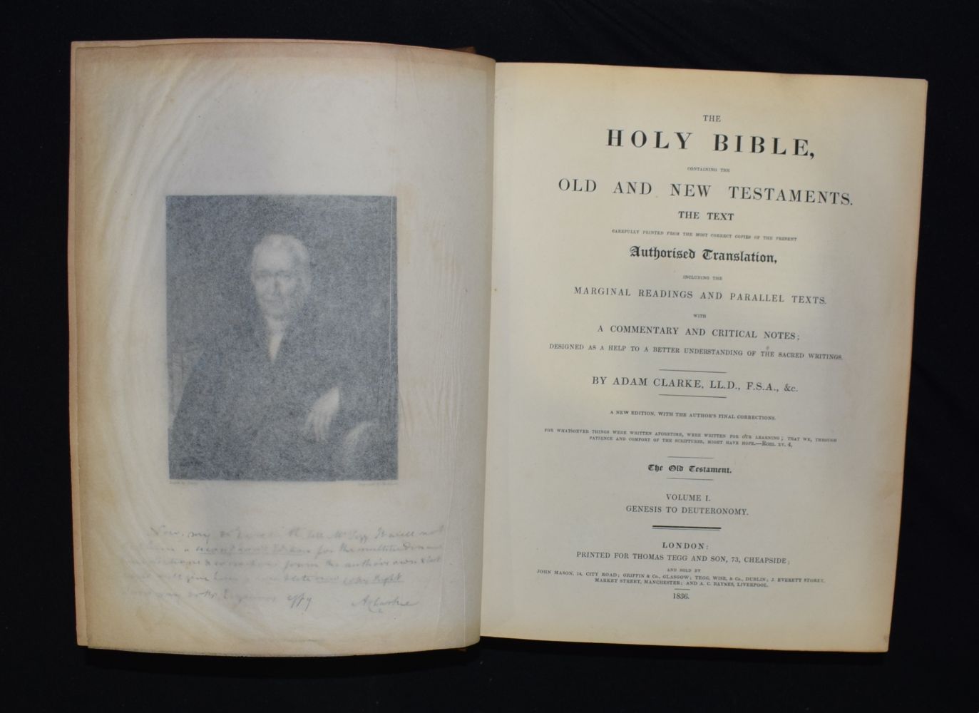 Collection of the books Clarkes Commentary on The Holy Bible in Six leather bound volumes , - Image 7 of 8