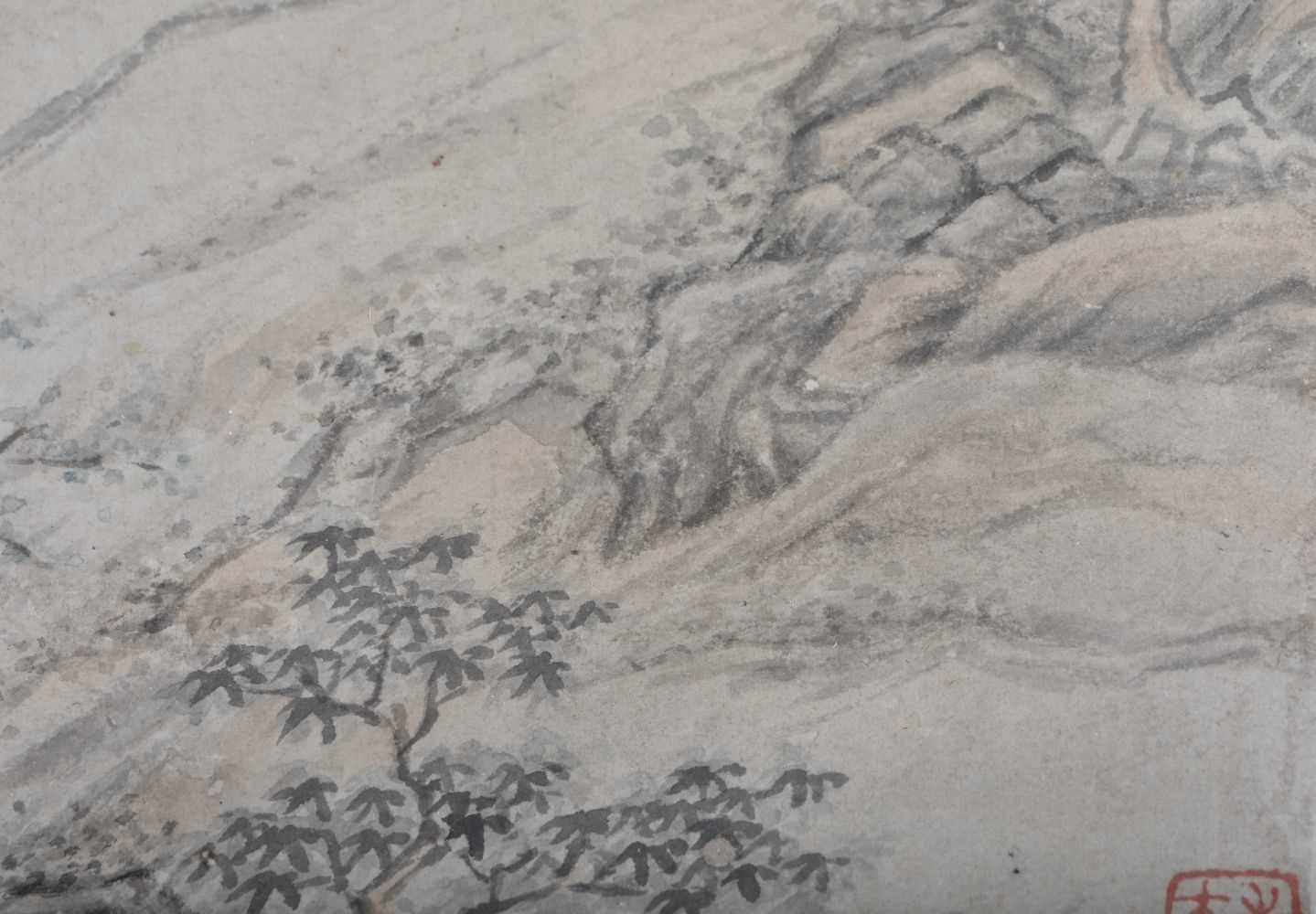 After Fang Xun (1736-1799) Watercolour, Landscape. 54 cm x 34 cm. - Image 6 of 8