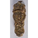 An 18th Century repousse Gilt metal Etui 11cm