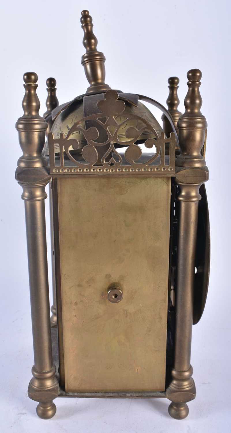 A Smiths Brass lantern clock 38 cm. - Image 5 of 6