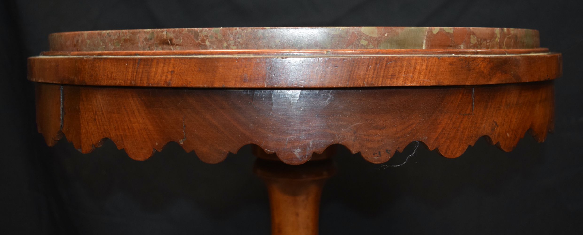 A 19th Century Pedestal Marble topped circular side table 72 x 47.5 cm. - Image 7 of 8