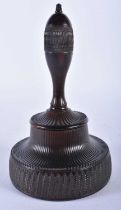 A RARE EARLY VICTORIAN CARVED TREEN COMMEMORATIVE WOOD MALLET. 18cm x 9 cm.