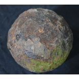 An early English solid Iron Cannon ball possibly Civil war period 17 cm