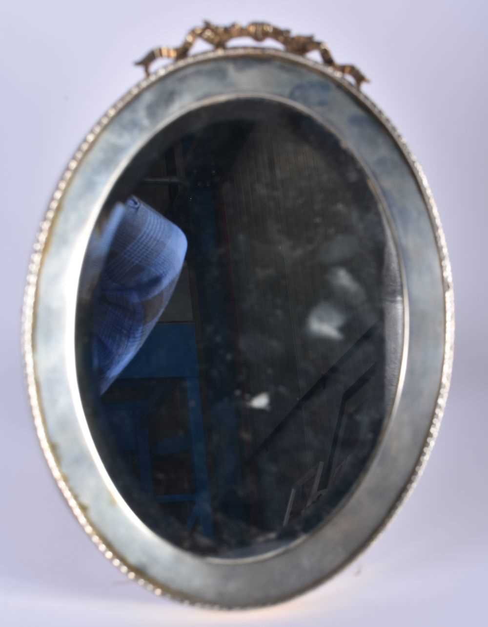 AN ANTIQUE SILVER MIRROR. London 1913. 687 grams overall. 30cm x 22 cm.