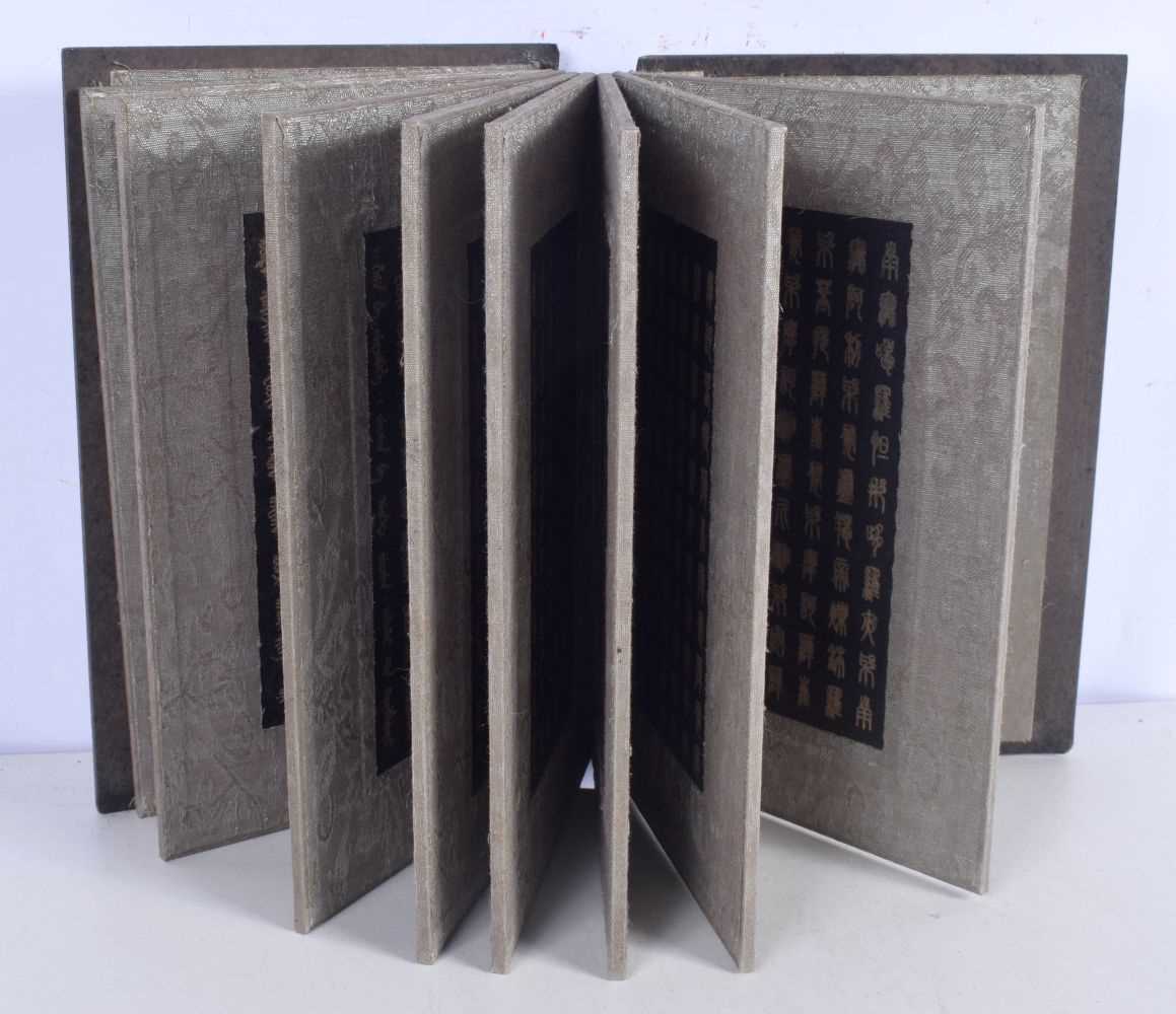 A Chinese hardstone Sutva book 4.5 x 15 x 23 cm. - Image 3 of 14