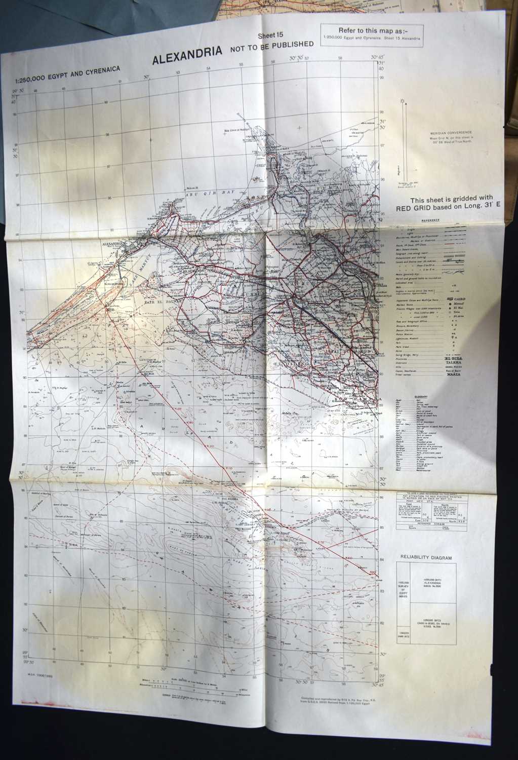 A rare collection of WW2 Maps of the Tobruk together with canvas map case - Image 20 of 30