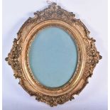 AN ANTIQUE GILTWOOD FRAME. 34 cm x 27 cm.