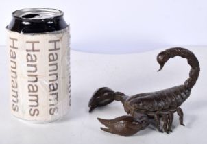 A Japanese bronze Scorpion 8 x 13 cm