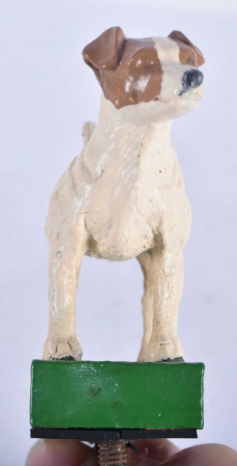 A Cold Painted Figure of a Terrier Dog. 8.5 cm x 7cm x 3 cm - Image 2 of 3