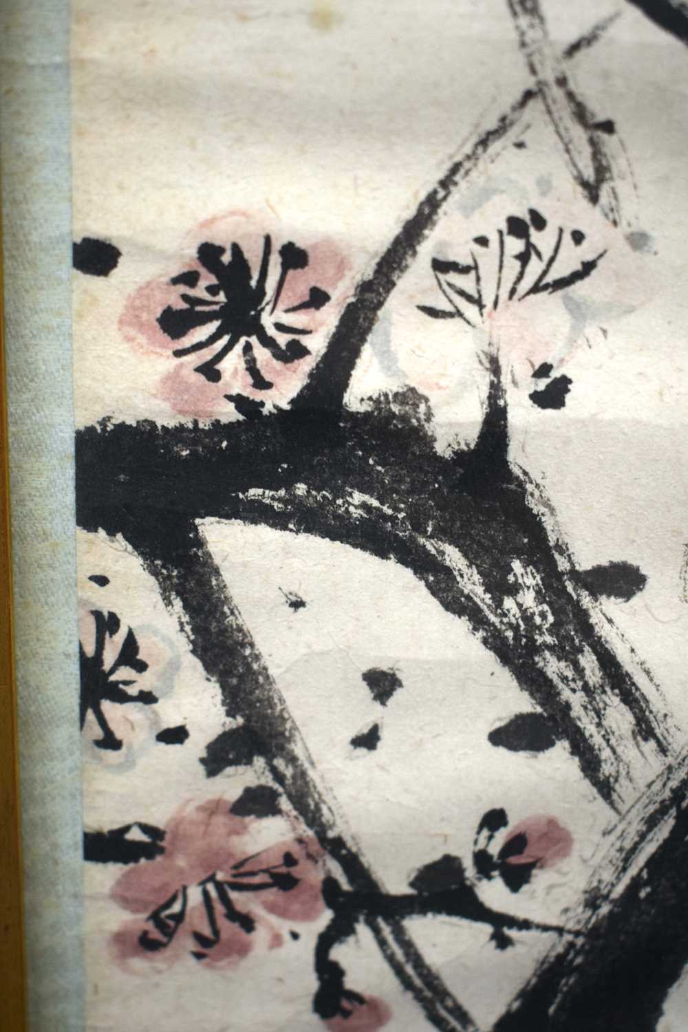 Attributed to Wu Chang Shuo (1844-1927) Watercolour, Flowering branches. 114 cm x 44 cm. - Image 12 of 22