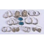 Ten Pairs of Silver Earrings (10)