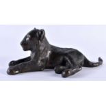 Alfred Sabisch (C1930) German, Bronze, Seated lion. 23 cm x 10 cm.