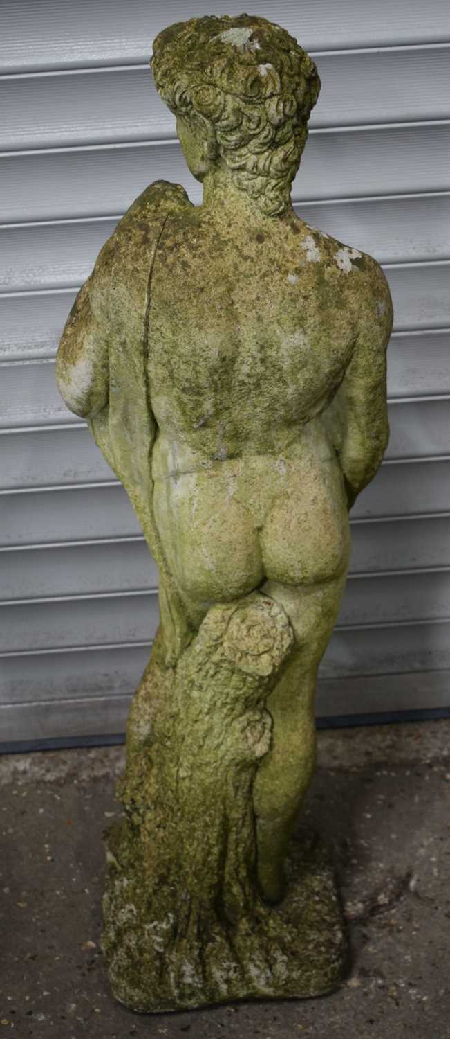 A Composite stone figure of Michelangelo's statue of David 116 x 33 cm - Image 5 of 8