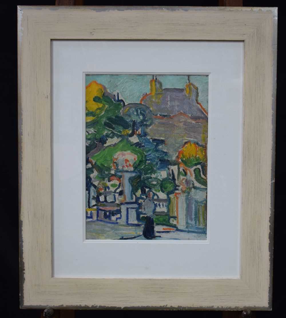 A framed Scottish Colourist oil on board 40 x 29 cm. - Image 2 of 6