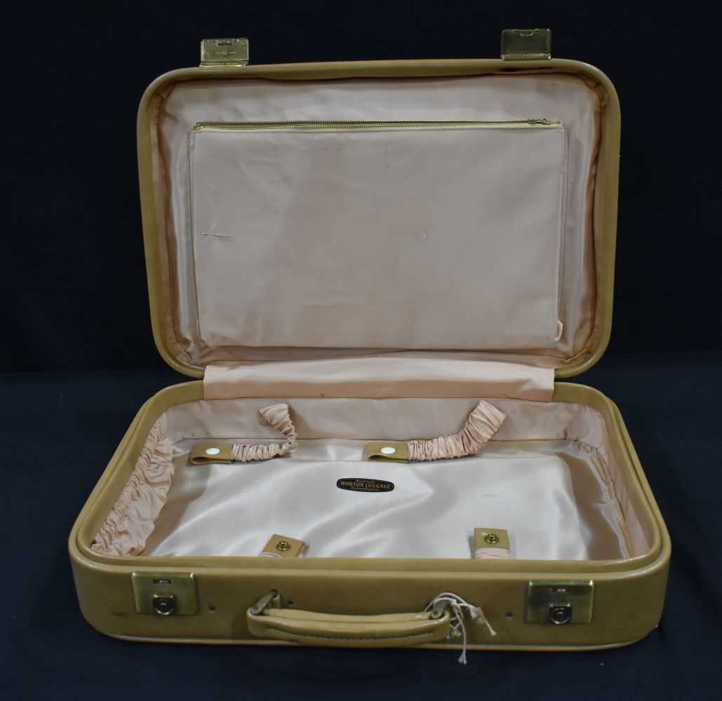 Three handmade vintage Morton of London suitcases cases together with another suitcase and a - Image 8 of 16