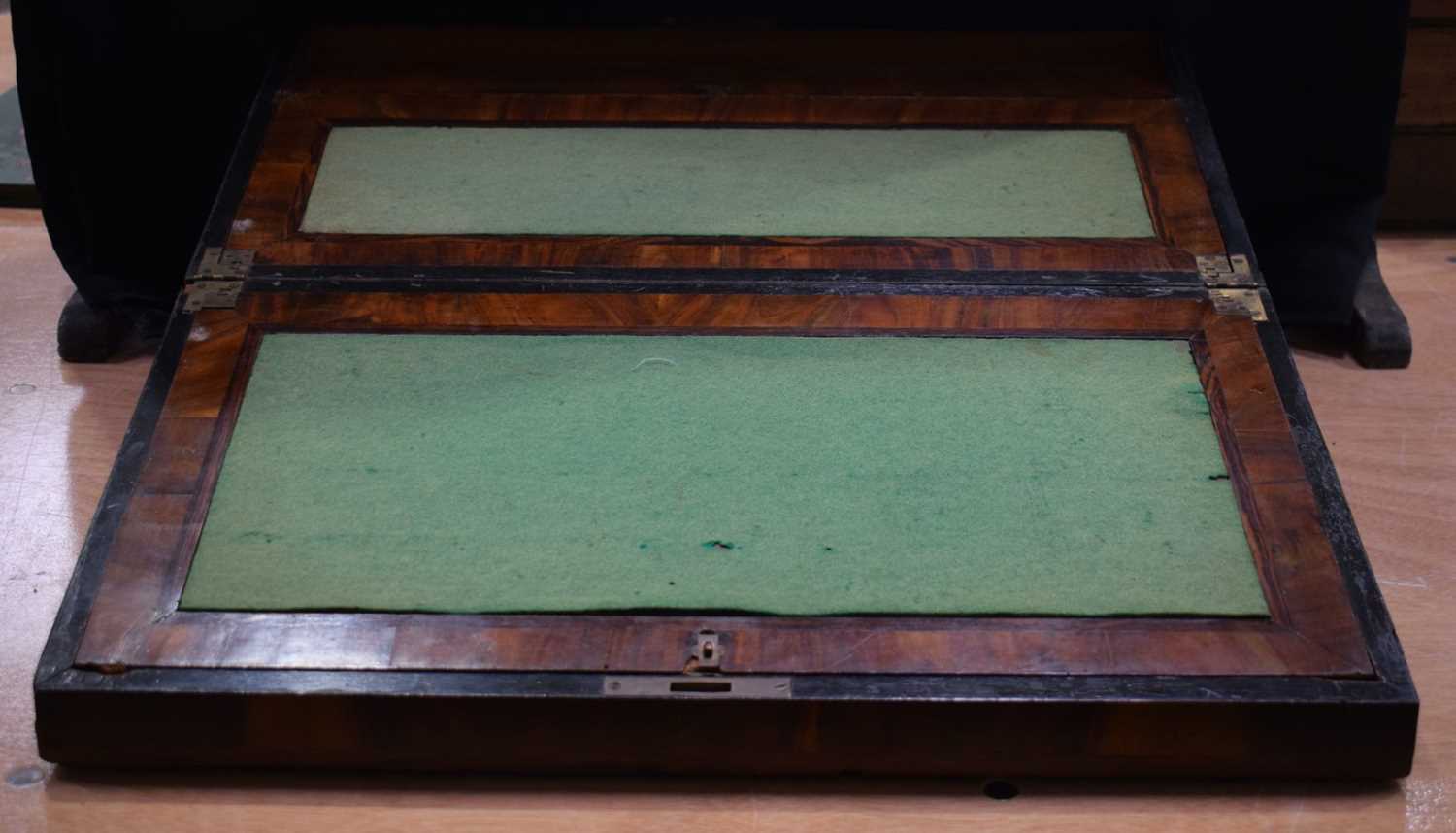 A 19th Century Rosewood wooden Campaign writing box 23 x 56 x 28 cm. - Image 3 of 10