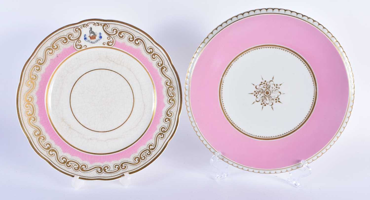 A COLLECTION OF 19TH CENTURY ENGLISH PORCELAIN PLATES in various forms and sizes. Largest 26.5 cm - Image 4 of 11
