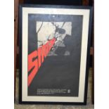 A framed Cuban Protest poster by in support of political protest in Syria 52 x 33 cm