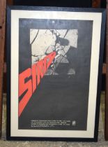 A framed Cuban Protest poster by in support of political protest in Syria 52 x 33 cm