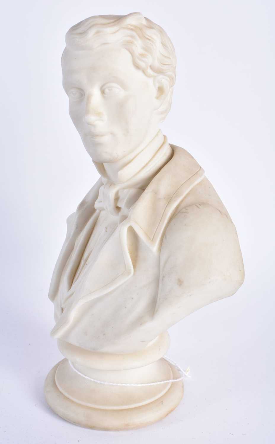 A 19TH CENTURY KERR & BINNS WORCESTER PARIAN WARE BUST OF A MALE. 22 cm x 12 cm. - Image 2 of 7