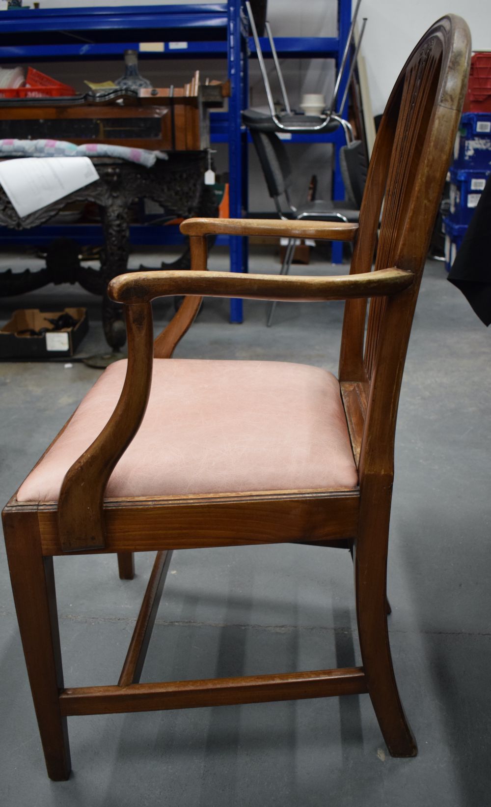 A GOOD HARLEQUIN SET OF SEVENTEEN MAHOGANY GEORGE III STYLE DINING CHAIRS. (17) - Image 16 of 18