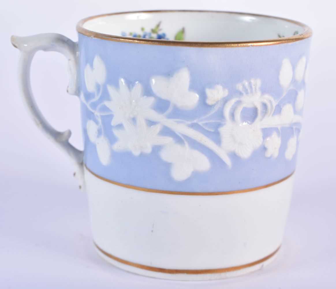 Two Miles Mason coffee cans one with rare handle and blue and white floral border simulation pate - Image 4 of 10