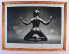1970 "STRONG NUDE" Photograph Print By Francis Giacobetti.  Frame 64.5cm x 49cm
