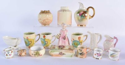 A group of British ceramics including Clarice Cliff, Belleek, Derby, Doulton and Minton. largest
