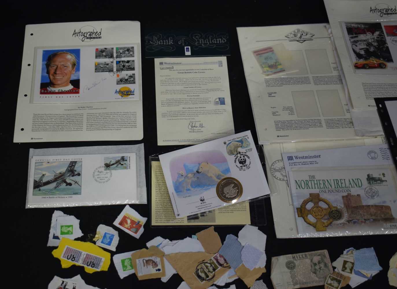 A collection of Coin first day cover sets together with a small collection of stamps (6). - Image 4 of 6