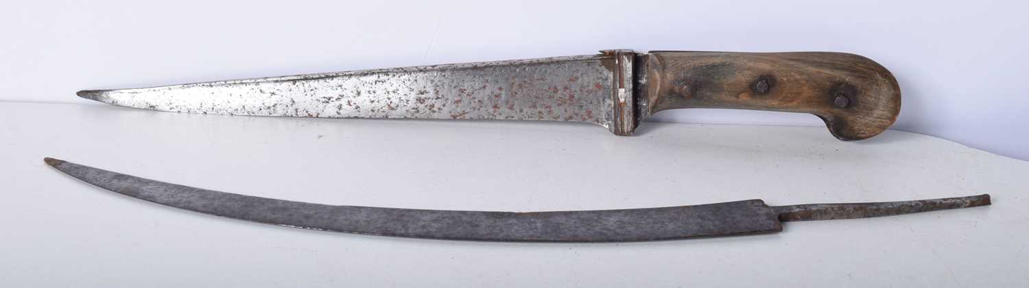 A Wooden handled Qajar Dagger together with a Qajar Dagger blade 39 cm (2) - Image 2 of 8