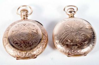 Two Pocket Watches (Elgin & New York Standard Watch Co). Dial 4.1cm, both running, total weight