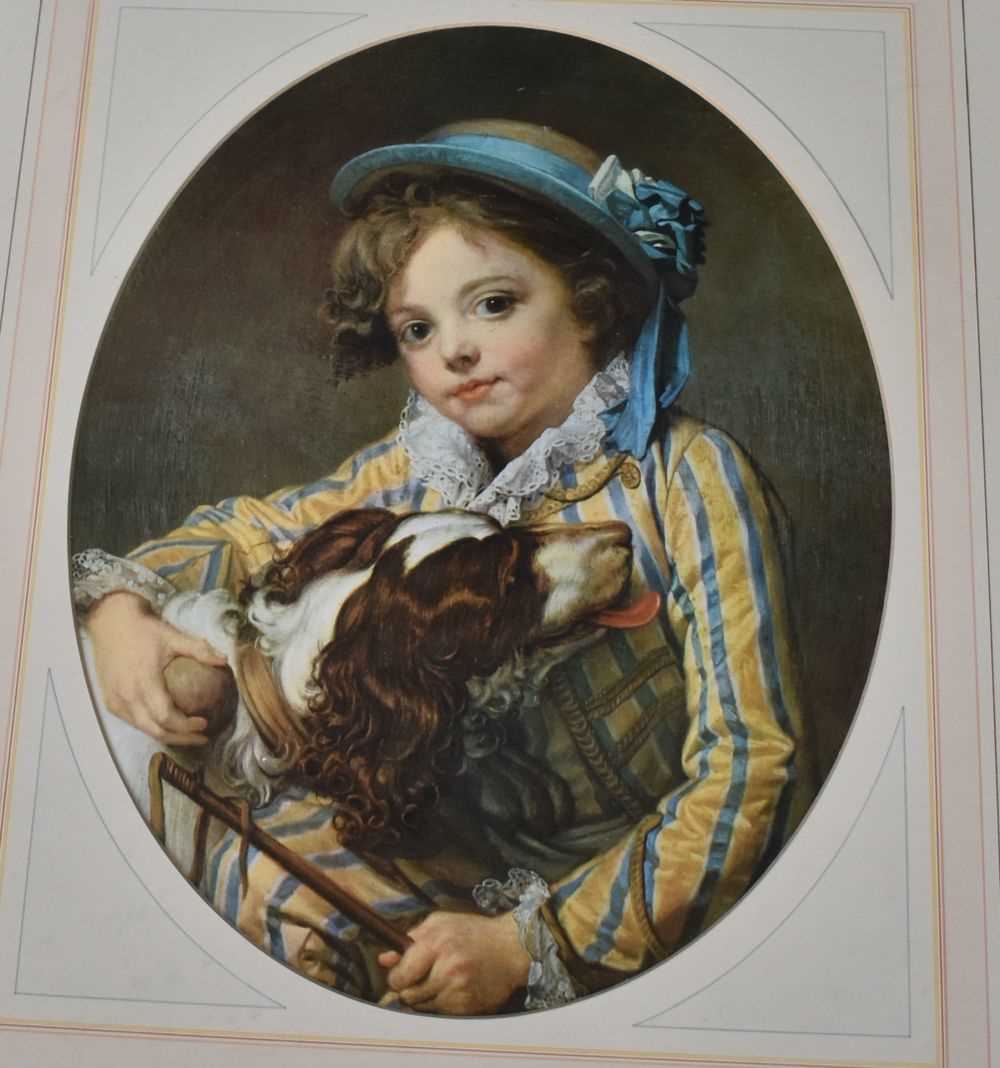 Jean Babtiste Greuze (1725-1805) Two Framed prints "Boy with a dog" & "Young girl" 39 x 31 cm - Bild 3 aus 12