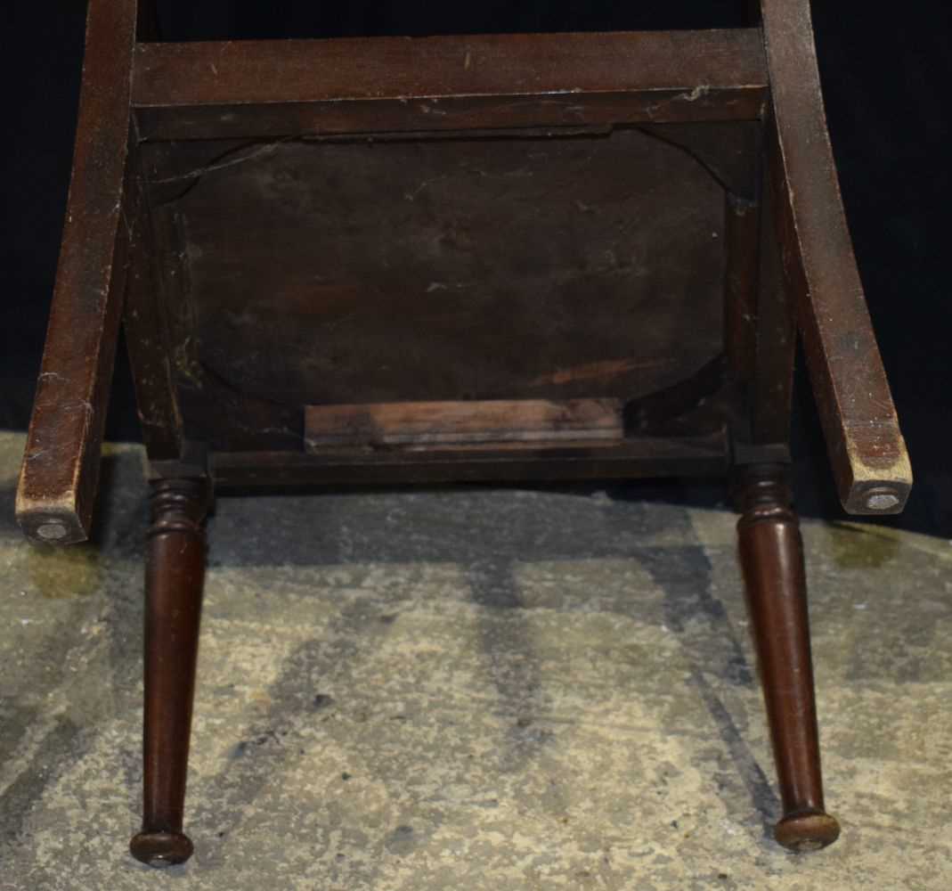 A large 19th Century Oak armchair with covered wooden seat 115 x 58 x 54 cm - Image 5 of 10