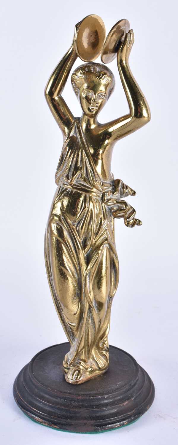 A LATE 19TH CENTURY CONTINENTAL BRONZE GRAND TOUR BRONZE FIGURE modelled as a female musician. 27 cm