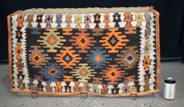 A Shahsavan Kilim rug weave Mafrash bag 46m x 84 x 42 cm..