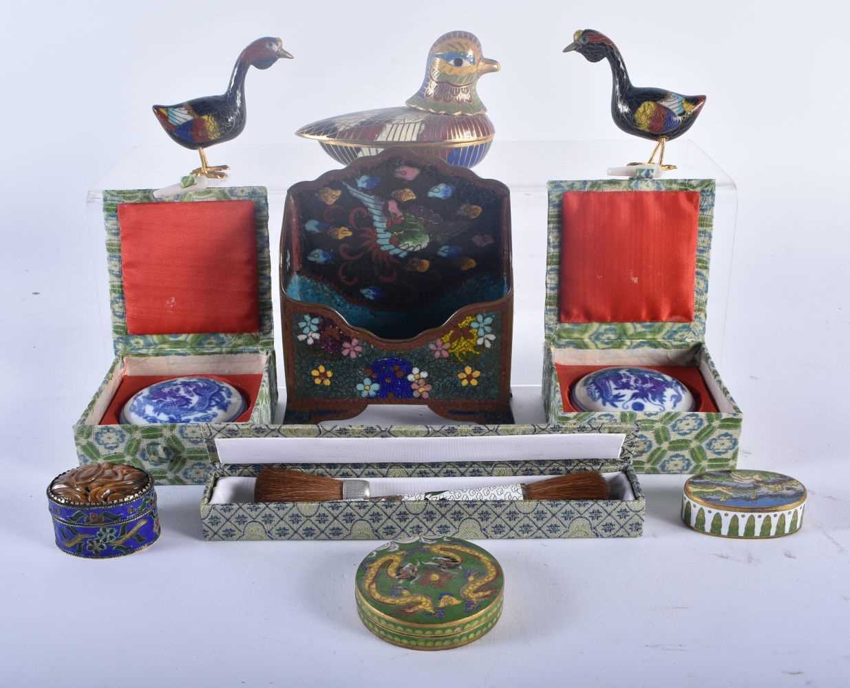 ASSORTED CHINESE REPUBLICAN PERIOD CLOISONNE ENAMEL WARES etc. (qty)