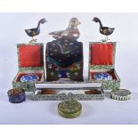 ASSORTED CHINESE REPUBLICAN PERIOD CLOISONNE ENAMEL WARES etc. (qty)