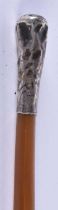 A 19TH CENTURY MIDDLE EASTERN CARVED RHINOCEROS HORN SWAGGER STICK. 50 grams. 59 cm long.